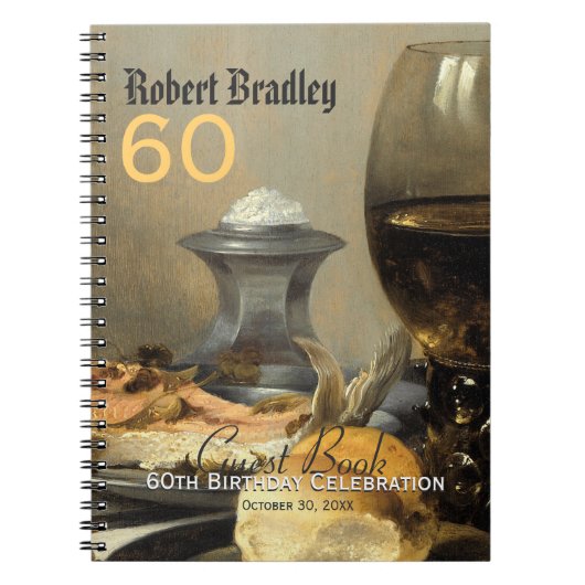 60e verjaardag  gastboek notitieboek (Voorkant)