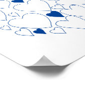 60e Verjaardag Gastboekposter elke kleur Poster (Hoek)