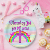  60E VERJAARDAG GEBEDEN PAPIEREN BORDEN PAPIEREN BORDJE (Feest)