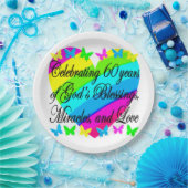 60E VERJAARDAG GEBEDSGESCHENKEN PAPIEREN BORDJE (Feest)