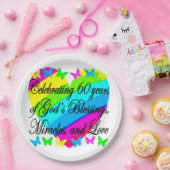 60E VERJAARDAG GEBEDSGESCHENKEN PAPIEREN BORDJE (Feest)