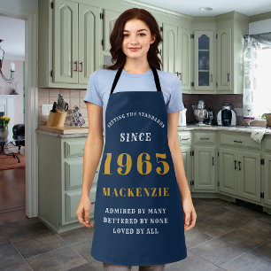 60e verjaardag geboren 1965 blauw schort