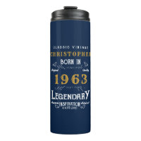 60e verjaardag Geboren in 1963 Legend Blue Gold Ad