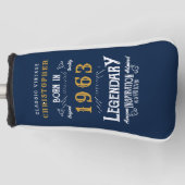 60e verjaardag Geboren in 1963 Voeg de naam Legend Golfheadcover (Voorkant)