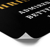 60e verjaardag Geboren in 1963 Voeg zwarte goudfot Poster (Hoek)