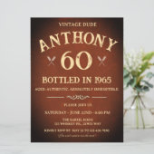 60e verjaardag gebotteld in 1965 Thema Kaart (Staand voorkant)