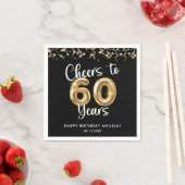 60e verjaardag gejuich tot 60 jaar aangepaste kleu servet (Insitu)