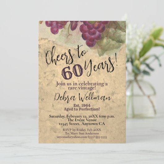 60e verjaardag gejuich voor 60 jaar  Rustiek Kaart (Staand voorkant)