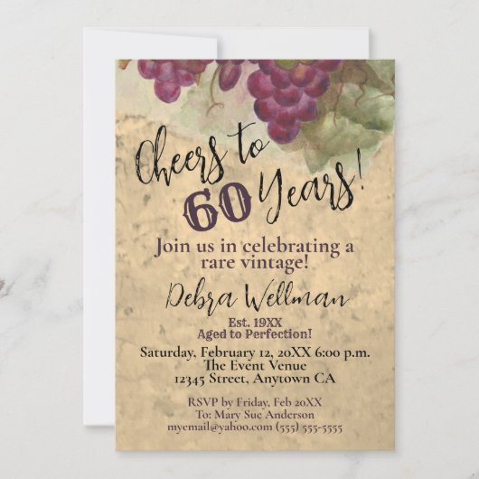 60e verjaardag gejuich voor 60 jaar Rustiek Kaart (Voorkant)