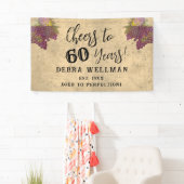 60e verjaardag gejuich voor 60 jaar wijngaard verj spandoek (Insitu)