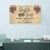 60e verjaardag gejuich voor 60 jaar wijngaard verj spandoek (Beurs)