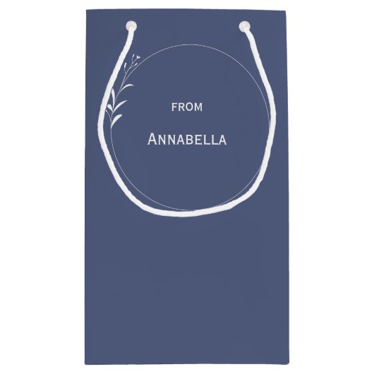 60e verjaardag gepersonaliseerd blauw klein cadeauzakje (Achterkant)