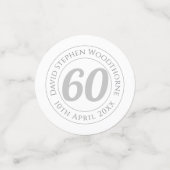 60e verjaardag gepersonaliseerd confetti (Kleine voorkant)