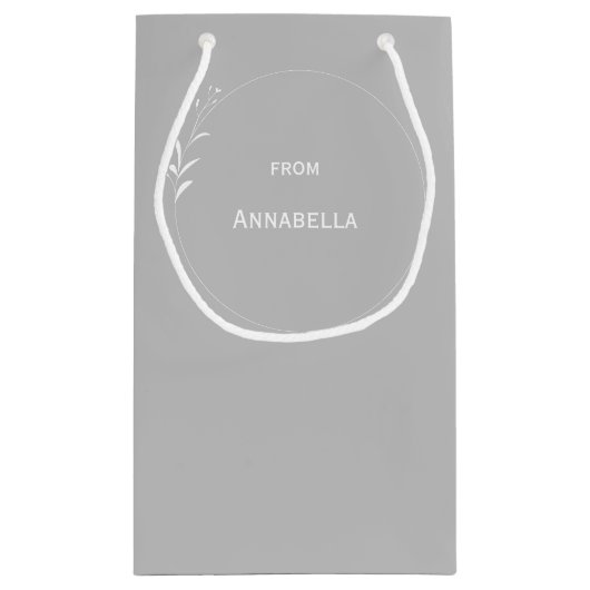 60e verjaardag gepersonaliseerd grijs klein cadeauzakje (Achterkant)