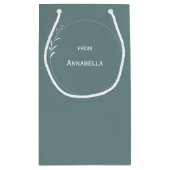 60e verjaardag gepersonaliseerd groen klein cadeauzakje (Achterkant)