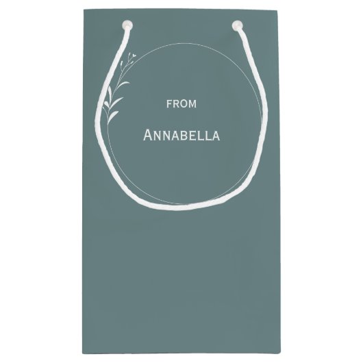 60e verjaardag gepersonaliseerd groen klein cadeauzakje (Achterkant)