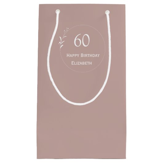 60e verjaardag gepersonaliseerde blush klein cadeauzakje (Voorkant)