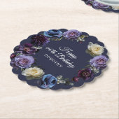 60e verjaardag gepersonaliseerde Moody Paarse bloe Kartonnen Onderzetters (Gekanteld)