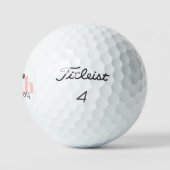 60e verjaardag Gepersonaliseerde Roze Titleist Pro Golfballen (Logo)