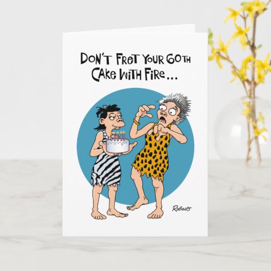 60e verjaardag geruststellend kaart (Gele Bloem)