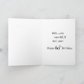 60e verjaardag gestreepte Humor Kaart (Binnen)