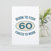60e verjaardag Gevist Kaart (Staand voorkant)