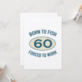 60e verjaardag Gevist Kaart (Voorkant / Achterkant in situ)
