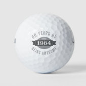 60e verjaardag Geweldige 1964 Golfballen (Voorkant)