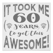 60e verjaardag Geweldige Perfect Poster (Voorkant)