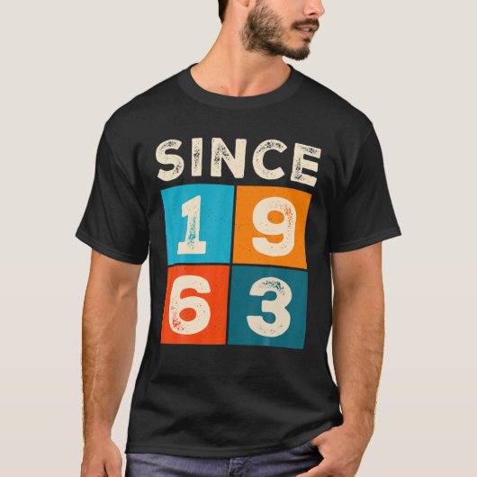 60e verjaardag Geweldige sinds 1963 T-shirt (Voorkant)