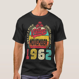  60e verjaardag Geweldige sinds november 1962 T-shirt