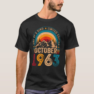 60e verjaardag Geweldige sinds oktober 1963 60 jaa T-shirt