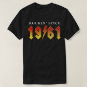 60e verjaardag Gift 1961 Classic Rock Music Fan Bi T-shirt (Design voorkant)