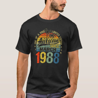 60e verjaardag Gift Legends Geboren in maart 1962 T-shirt