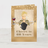 60e verjaardag glitter schitteren fabelachtig voor kaart (Voorkant)