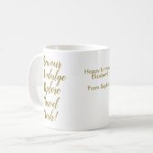 60e verjaardag Gold 60e akoestisch Koffiemok (Voorkant links)