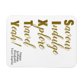 60e verjaardag Gold 60e akoestisch Magneet (Horizontaal)