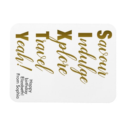 60e verjaardag Gold 60e akoestisch Magneet (Horizontaal)