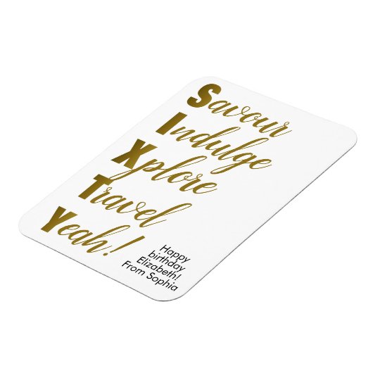 60e verjaardag Gold 60e akoestisch Magneet (Linkerzijde)