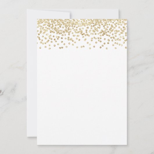 60e verjaardag Gold Glitter Kaart (Achterkant)