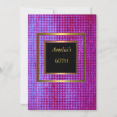 60e verjaardag Gold Paars Black Kaart (Achterkant)