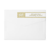 60e verjaardag Gold Random Number Patroon 60 (Achterkant)