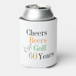 60e verjaardag Golf Cheers Beers Party Blikjeskoeler