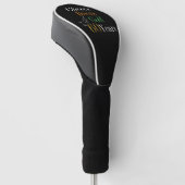 60e verjaardag Golf Cheers en bieren Zwart Goud Golfheadcover (Schuin)