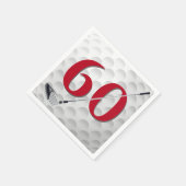 60e verjaardag Golf Club Napkins Servet (Hoek)