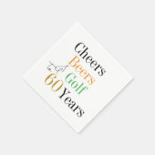 60e verjaardag Golf Proost Beers Minimal Party Servet (Hoek)