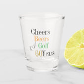 60e verjaardag Golf Proost Beers Minimal Party Shot Glas (Voorkant)