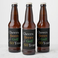 60e verjaardag Golf Proost Beers Zwart Goud Party