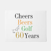 60e verjaardag Golf Proost Bieren Minimaal Deurmat (Voorkant)