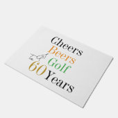 60e verjaardag Golf Proost Bieren Minimaal Deurmat (Schuin)